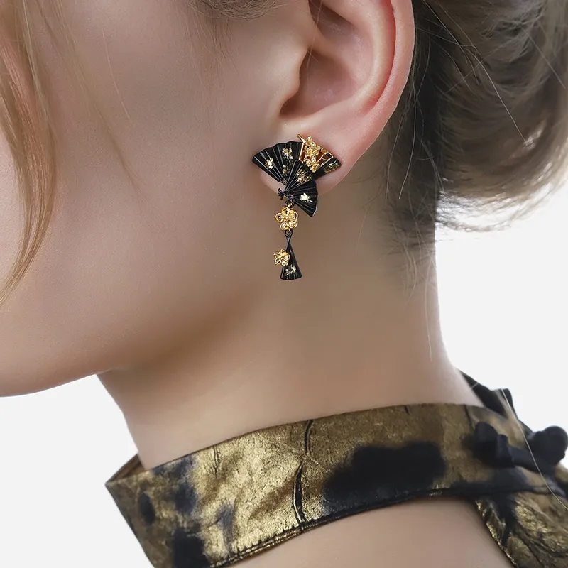Masw Luxury New Chinese Style Copper Alloy+S925 Sterling Silver Stud Earrings Women's-1