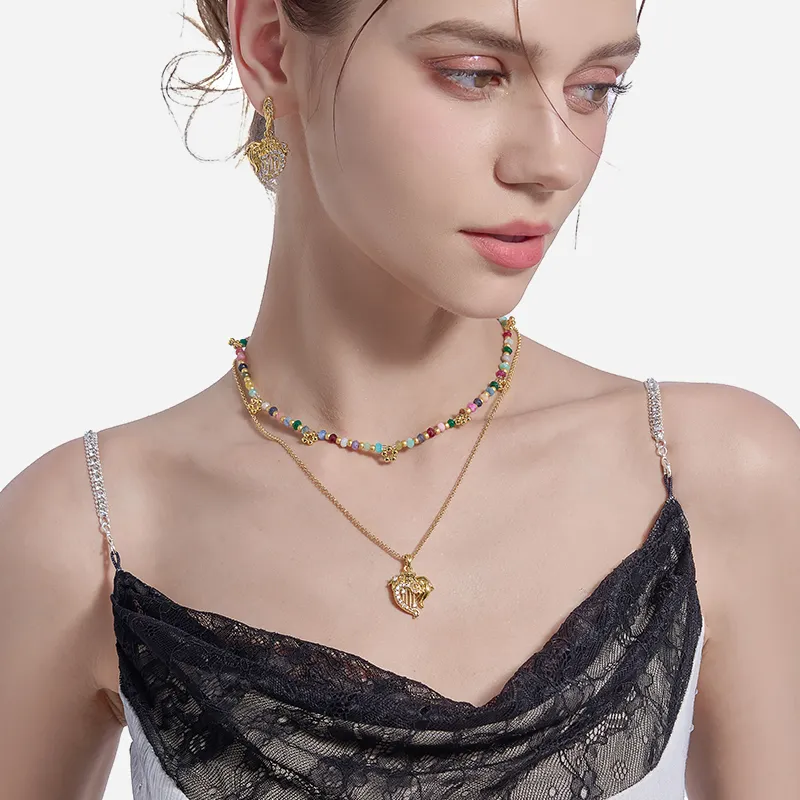 Masw Gold Plated Copper Necklaces Women's-1