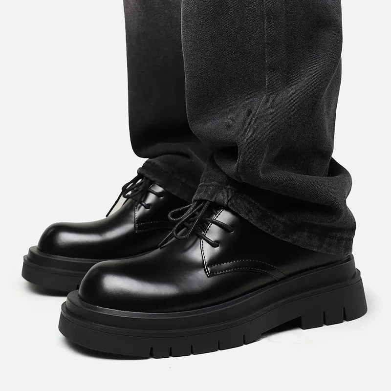 Tonlion Dress Shoes Men's Shiny Black-7