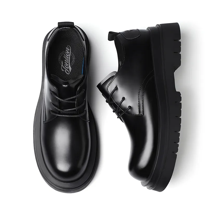Tonlion Dress Shoes Men's Shiny Black-3