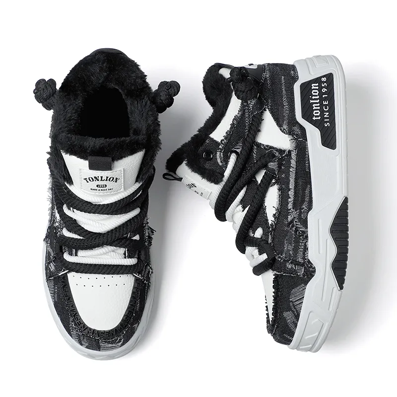 Tonlion Slip Resistant And Breathable Low Top Skateboard Shoes Men's-36