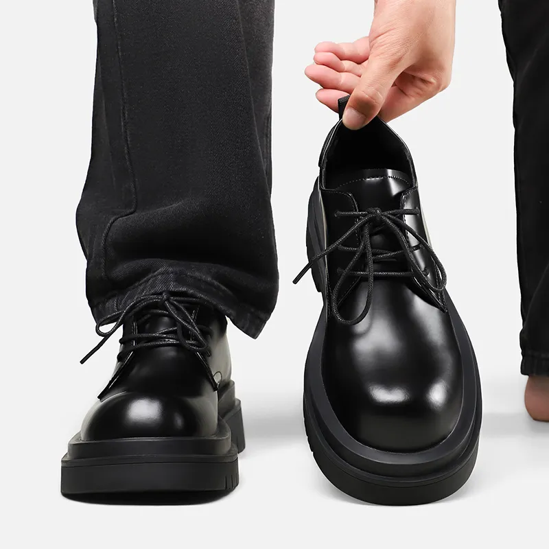 Tonlion Dress Shoes Men's Shiny Black-6