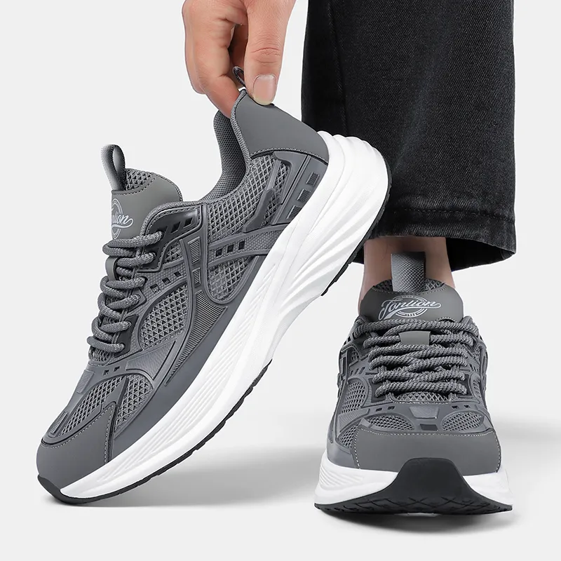 Tonlion Breathable Low Top Casual Shoes Men's Gray-7