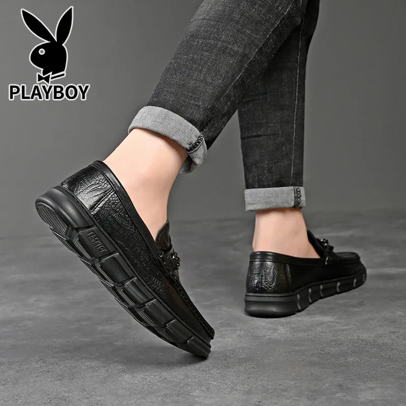 Playboy Loafers Men Black-14