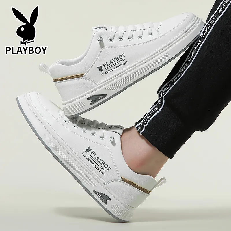 Playboy Playboy Wear-Resistant Water-Resistant Slip-Resistant Low-Top Skateboard Shoes Men's-2