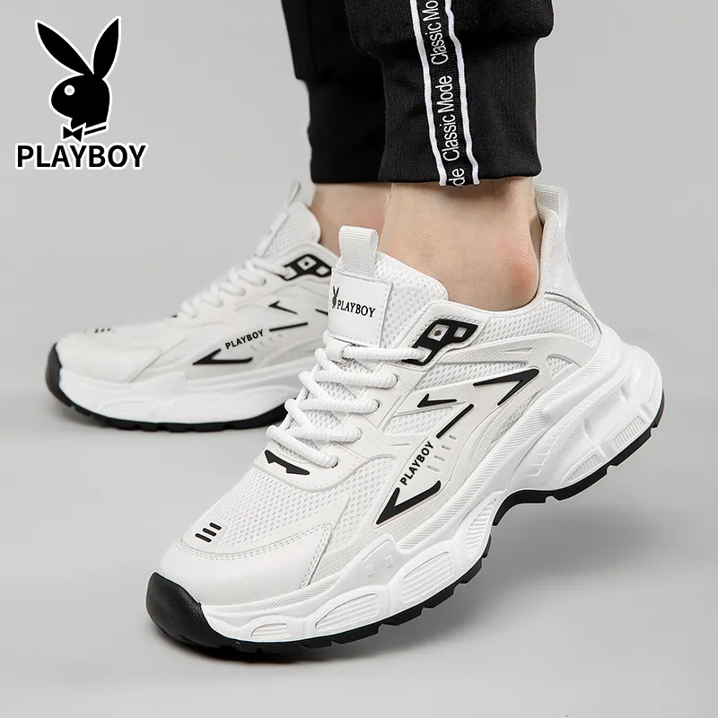 Playboy Running Shoes Flyknit Mesh Athletic Shoes Men's-5