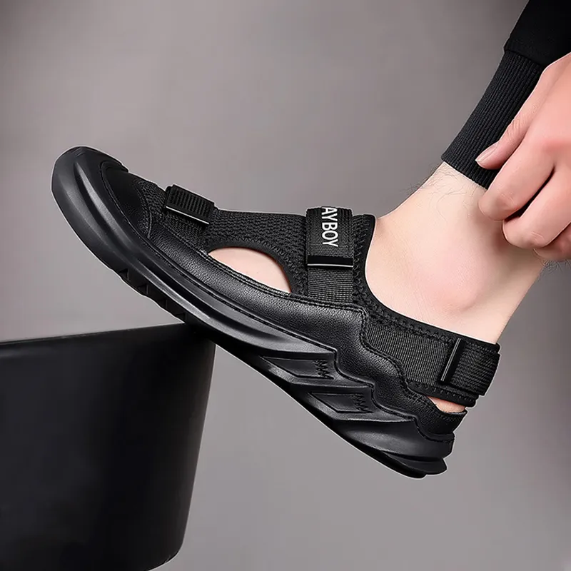 Playboy Playboy Breathable Casual Sandal Beach Shoes Men's Black-2