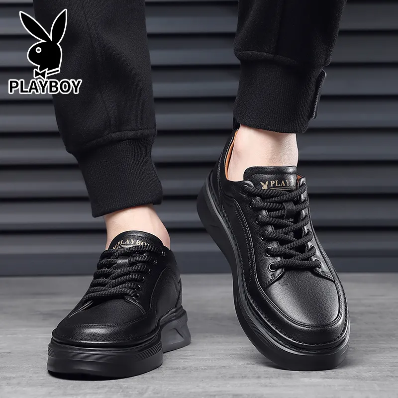 Playboy Playboy Cushioned Height Increase Wear-Resistant Lightweight Breathable Low-Top Skateboard Shoes Men's-10