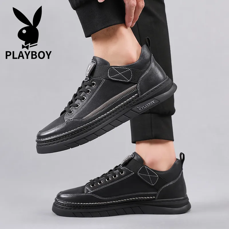 Playboy Playboy Low Top Skateboard Shoes Men's Black-4