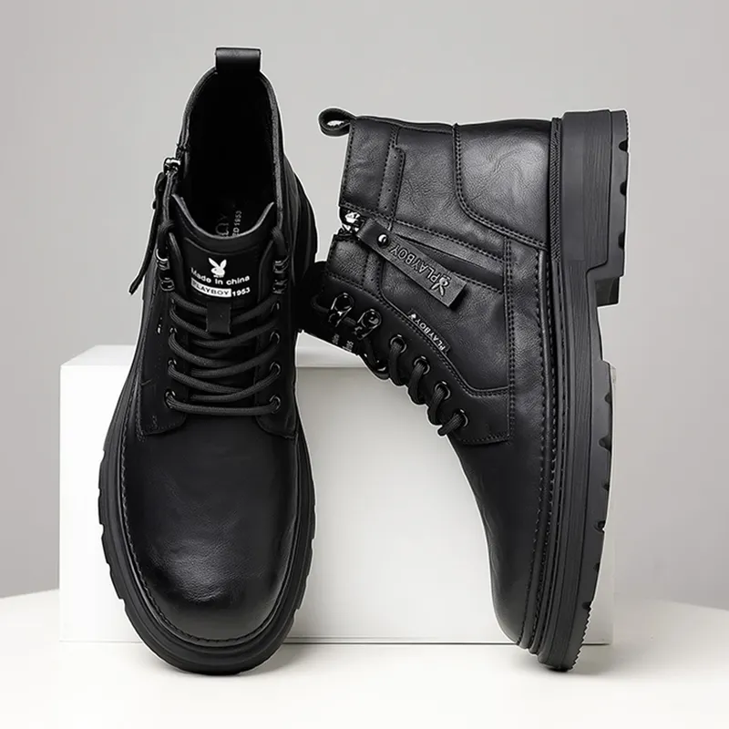 Playboy Playboy Short Martin Boot Low Heel Men's-9