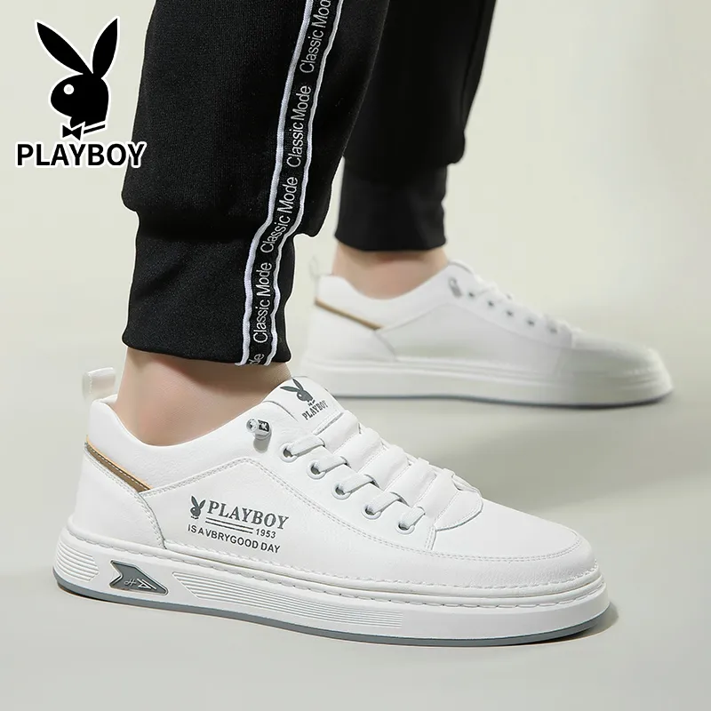 Playboy Playboy Wear-Resistant Water-Resistant Slip-Resistant Low-Top Skateboard Shoes Men's-4