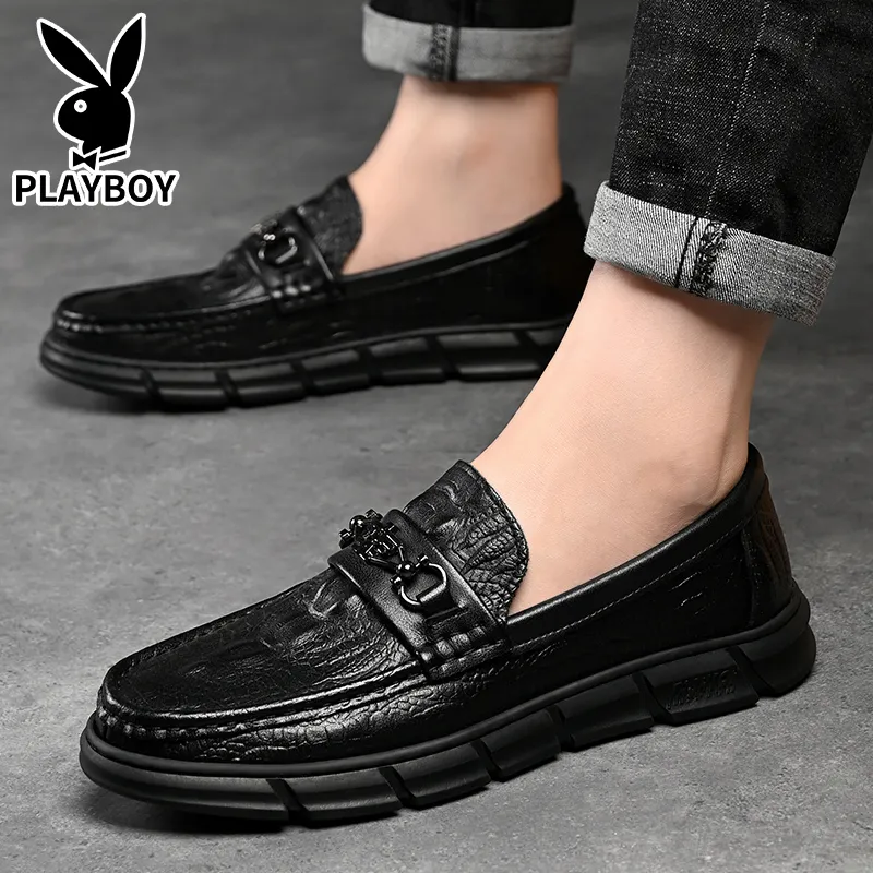 Playboy Loafers Men Black-11