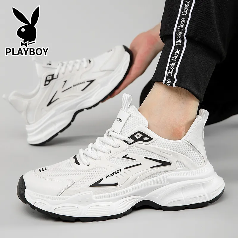 Playboy Running Shoes Flyknit Mesh Athletic Shoes Men's-4