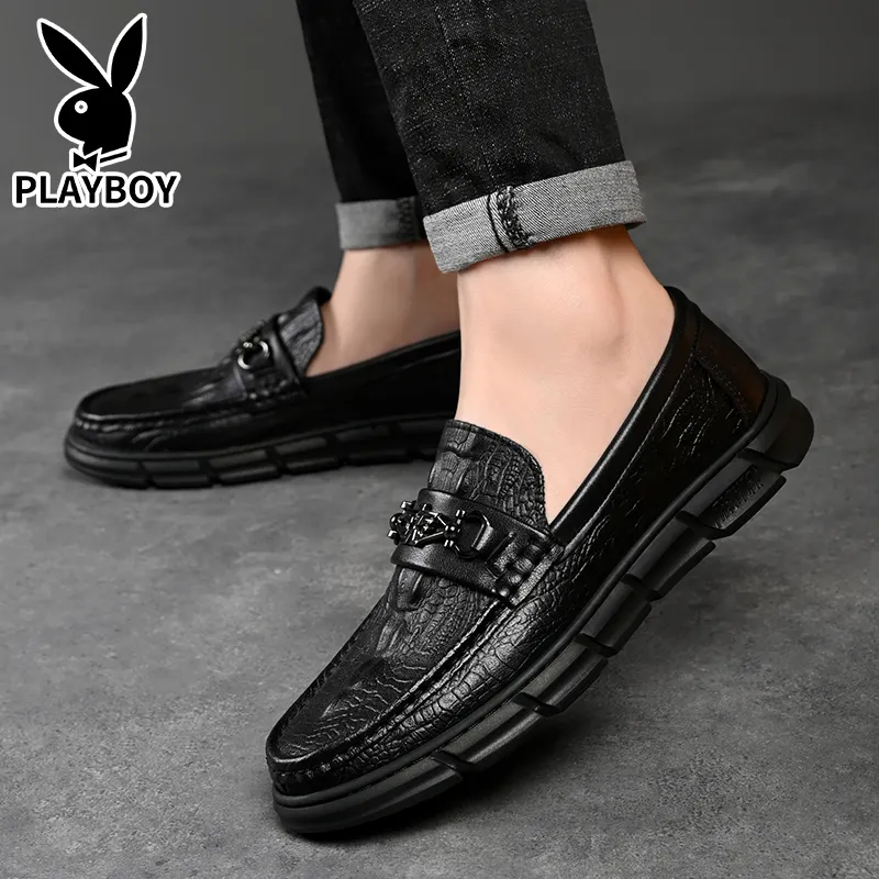 Playboy Loafers Men Black-16
