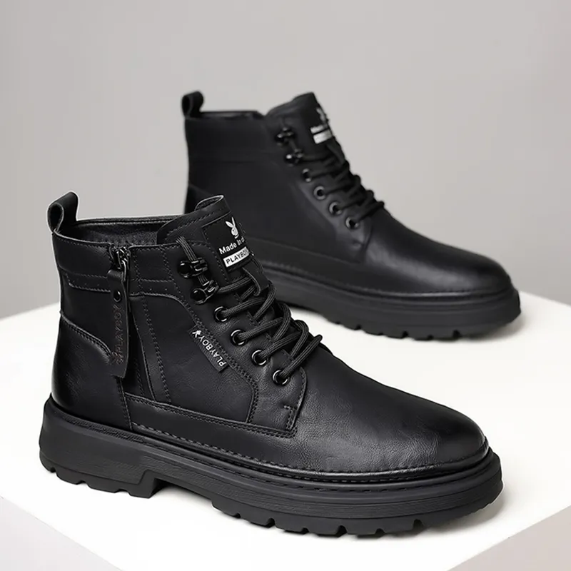 Playboy Playboy Short Martin Boot Low Heel Men's-8