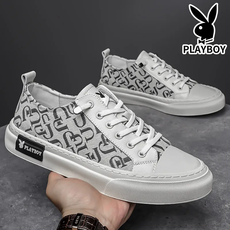 Playboy Playboy Cushioning Impact-Resistant Wear-Resistant Lightweight Slip-Resistant Canvas Shoes Men's-1