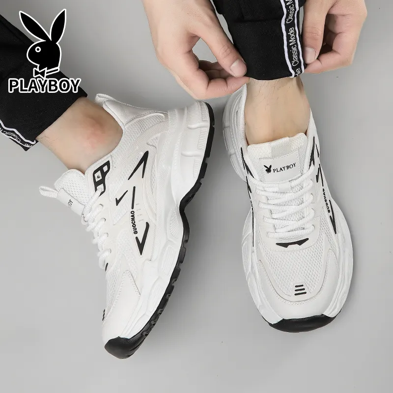 Playboy Running Shoes Flyknit Mesh Athletic Shoes Men's-2