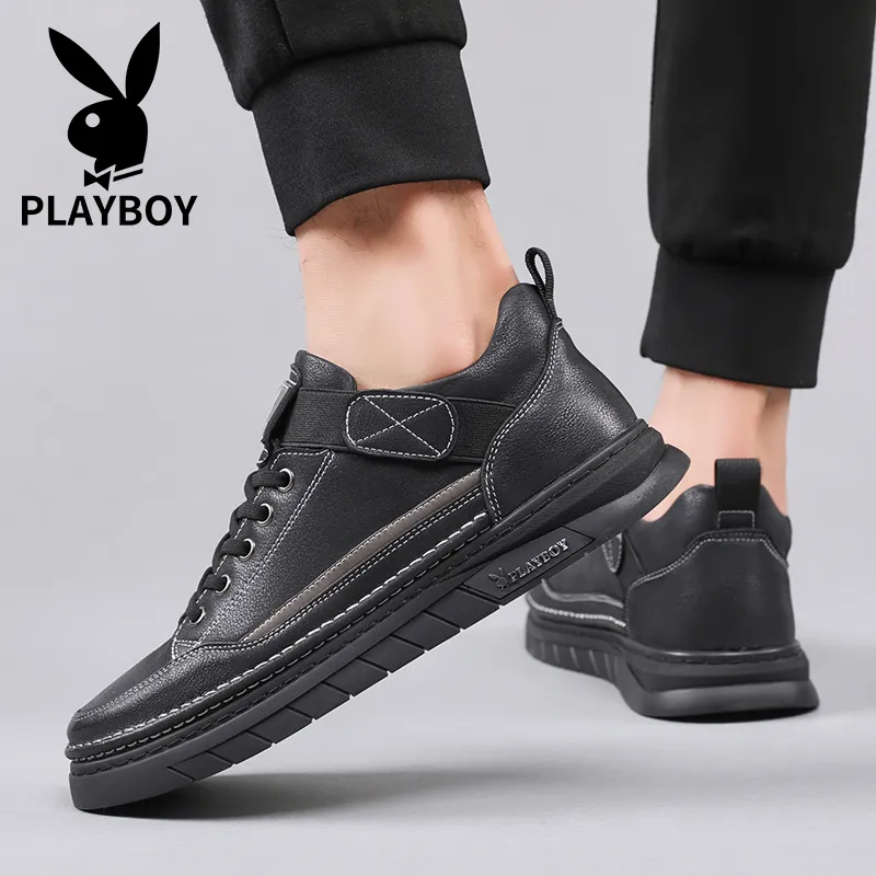 Playboy Playboy Low Top Skateboard Shoes Men's Black-1