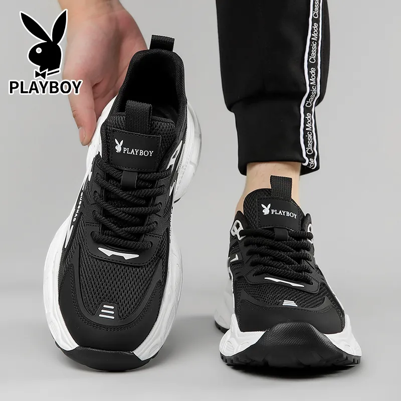 Playboy Running Shoes Flyknit Mesh Athletic Shoes Men's-14