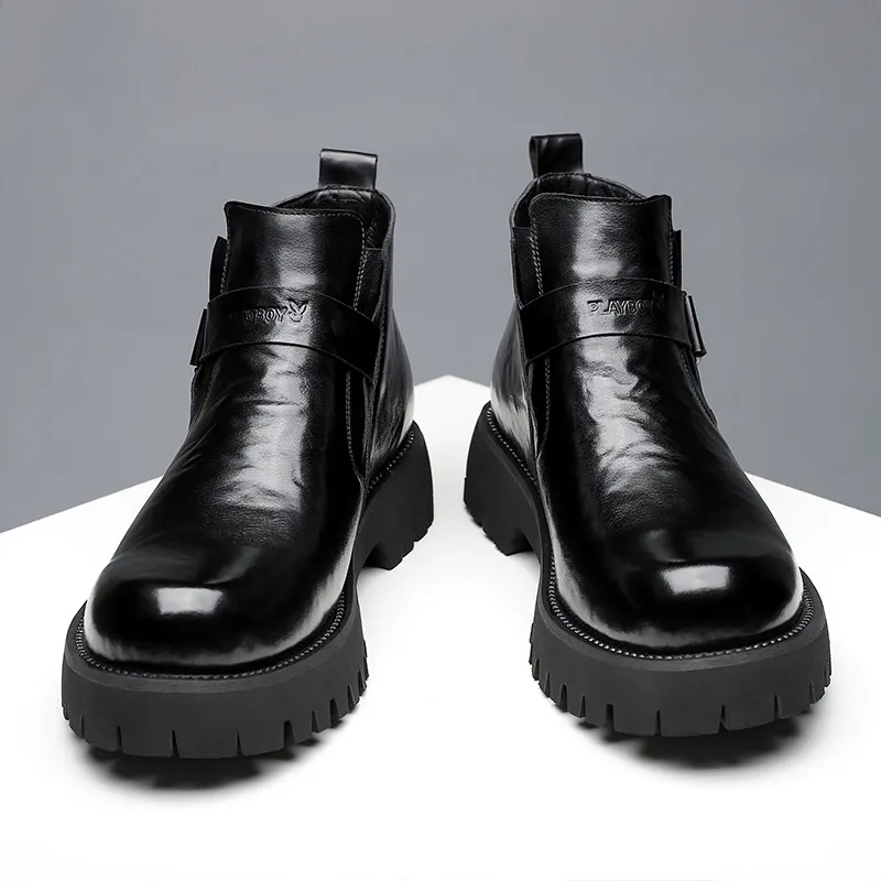 Playboy Playboy Ankle Boots Men's Black-3