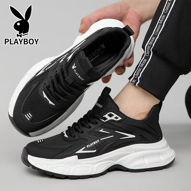 Playboy Running Shoes Flyknit Mesh Athletic Shoes Men's-12