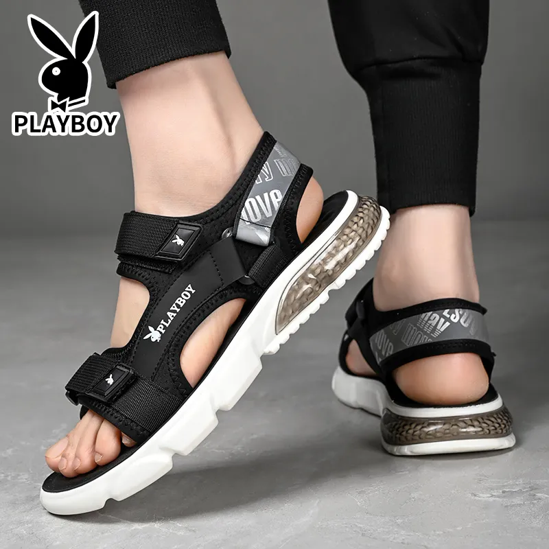 Playboy Playboy Beach Sandals Men's Black-4