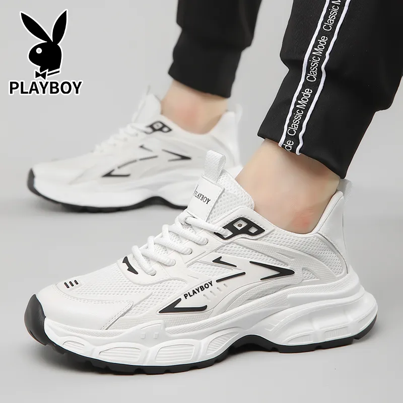 Playboy Running Shoes Flyknit Mesh Athletic Shoes Men's-1
