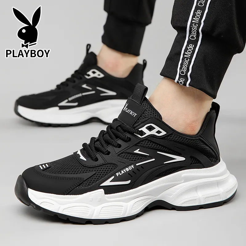 Playboy Running Shoes Flyknit Mesh Athletic Shoes Men's-10