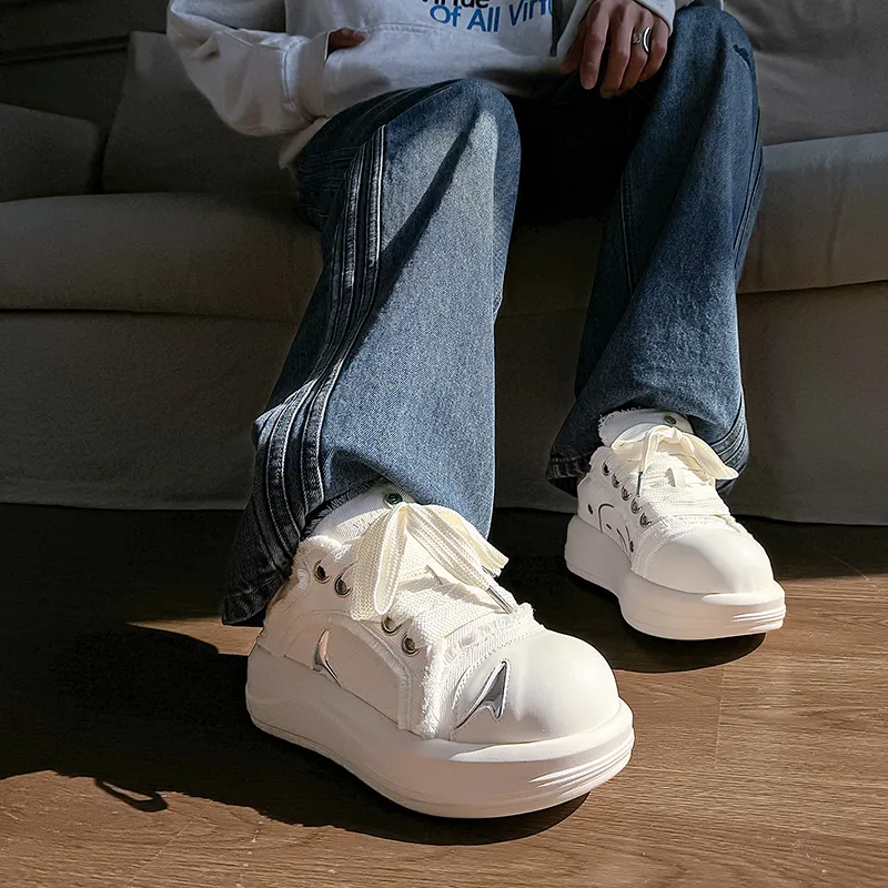 MUPPLE Lightweight Breathable Height Increasing Low Top Skateboard Shoes Unisex-10