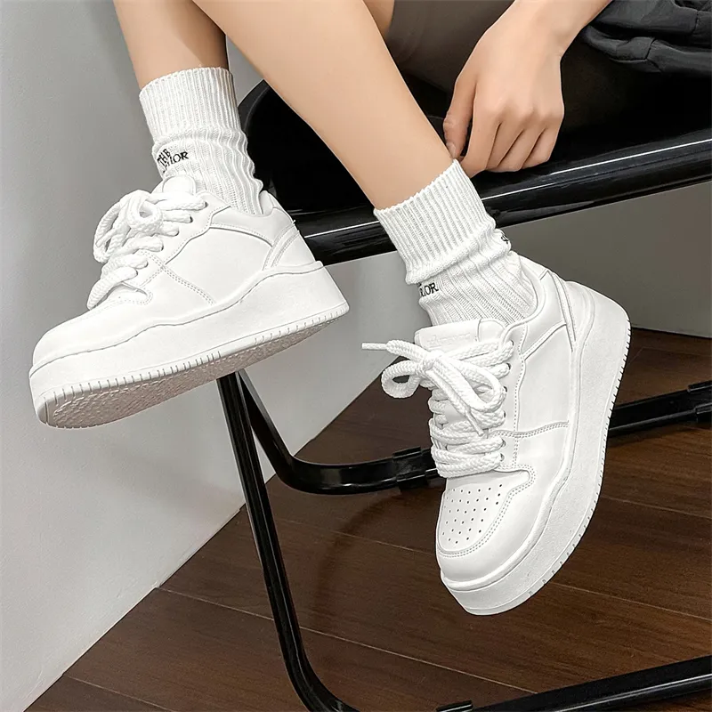MUPPLE Slip Resistant, Lightweight, Breathable, Height Increasing Low Top Skateboard Shoes Unisex-3