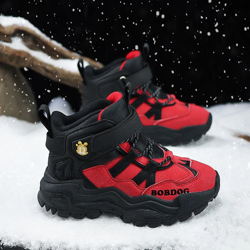 BOBDOG Slip Resistant Anti Kick Cushioning Wear Resistant Water Resistant Warm High Top Kids Lifestyle Shoes Kids'-12