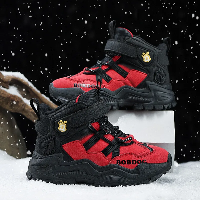 BOBDOG Slip Resistant Anti Kick Cushioning Wear Resistant Water Resistant Warm High Top Kids Lifestyle Shoes Kids'-8