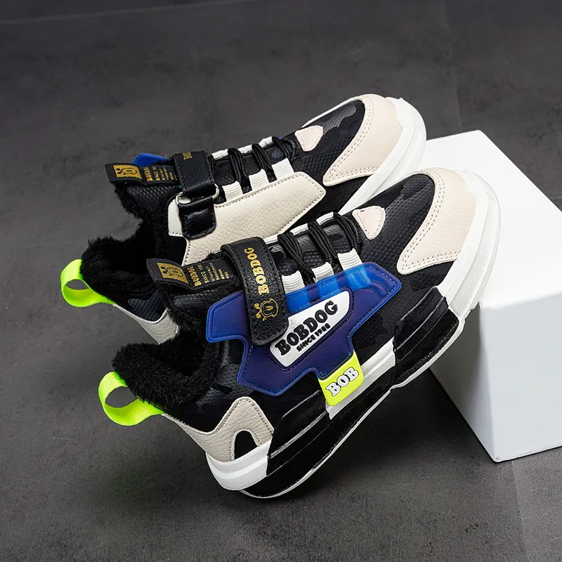 BOBDOG Anti Slip And Wear Resistant Rebound Water Resistant Warm Low Top Kids Lifestyle Shoes Kids'-3