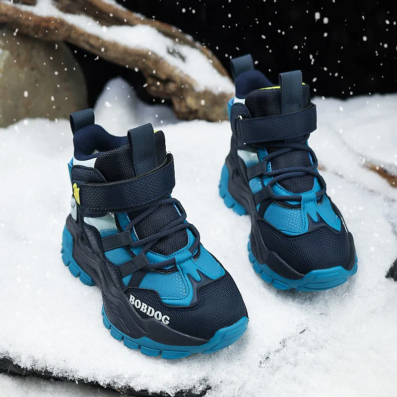 BOBDOG Slip Resistant Anti Kick Cushioning Wear Resistant Water Resistant Warm High Top Kids Lifestyle Shoes Kids'-3