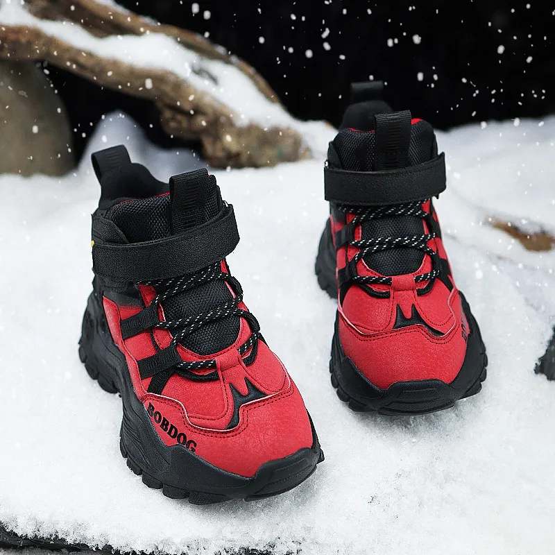 BOBDOG Slip Resistant Anti Kick Cushioning Wear Resistant Water Resistant Warm High Top Kids Lifestyle Shoes Kids'-9