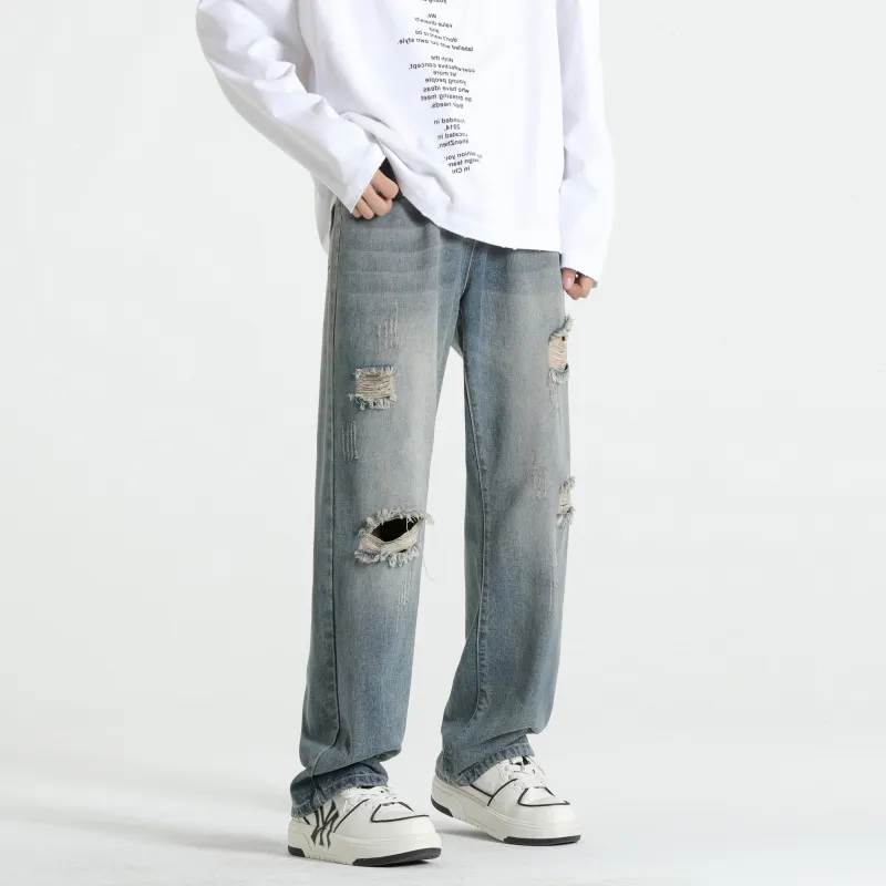 China Aerospace Jeans Unisex Vintage Blue-2