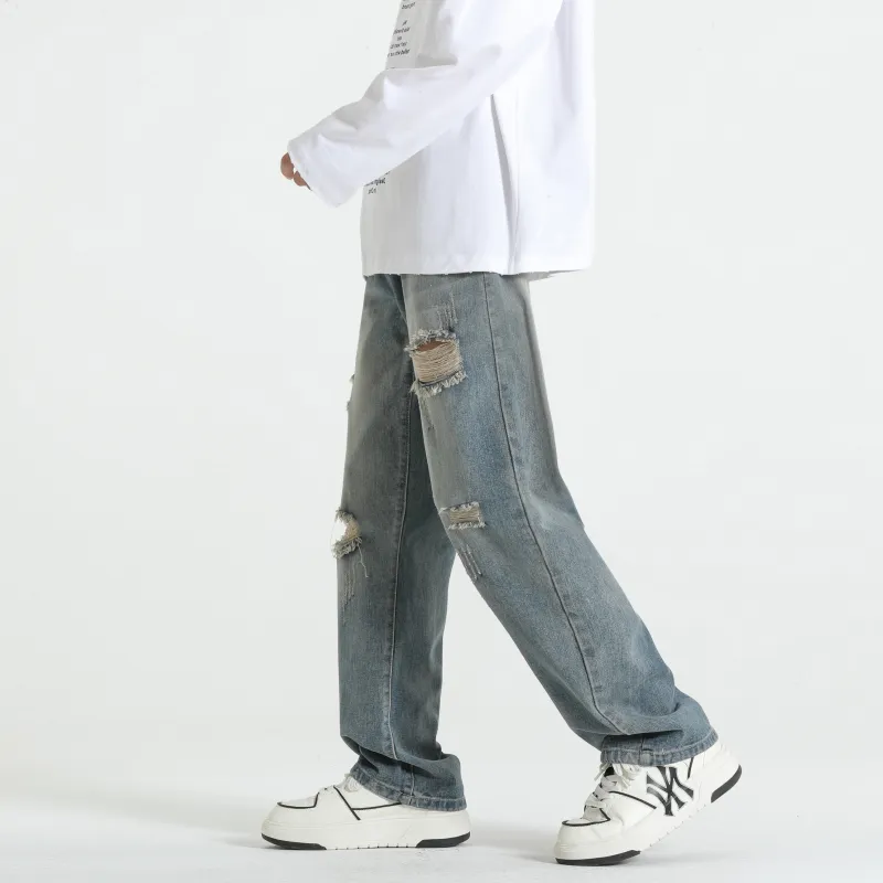 China Aerospace Jeans Unisex Vintage Blue-6
