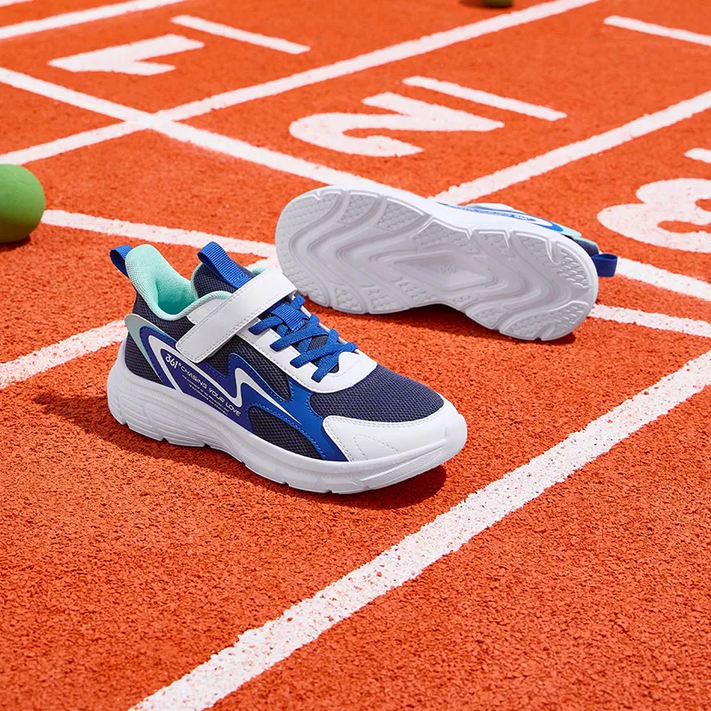 361°KIDS Shock Absorbers With Abrasion Resistant And Slip Resistant Properties Kids' Running Shoes White Blue Unisex-7