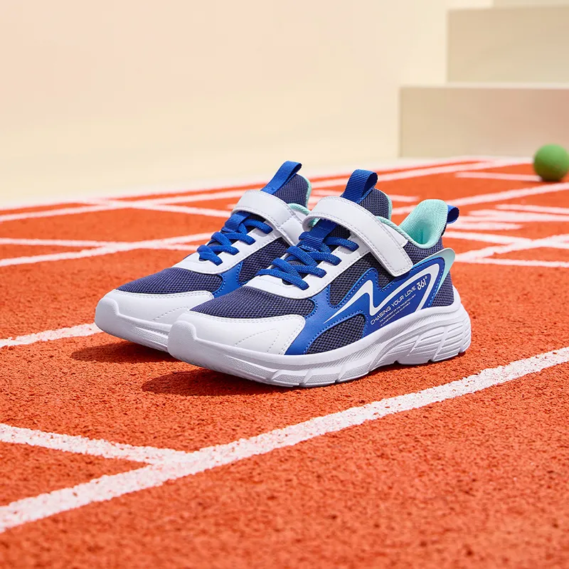 361°KIDS Shock Absorbers With Abrasion Resistant And Slip Resistant Properties Kids' Running Shoes White Blue Unisex-6