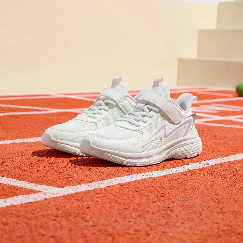 361°KIDS Shock Absorbers With Abrasion Resistant And Slip Resistant Properties Kids' Running Shoes White Purple Unisex-5