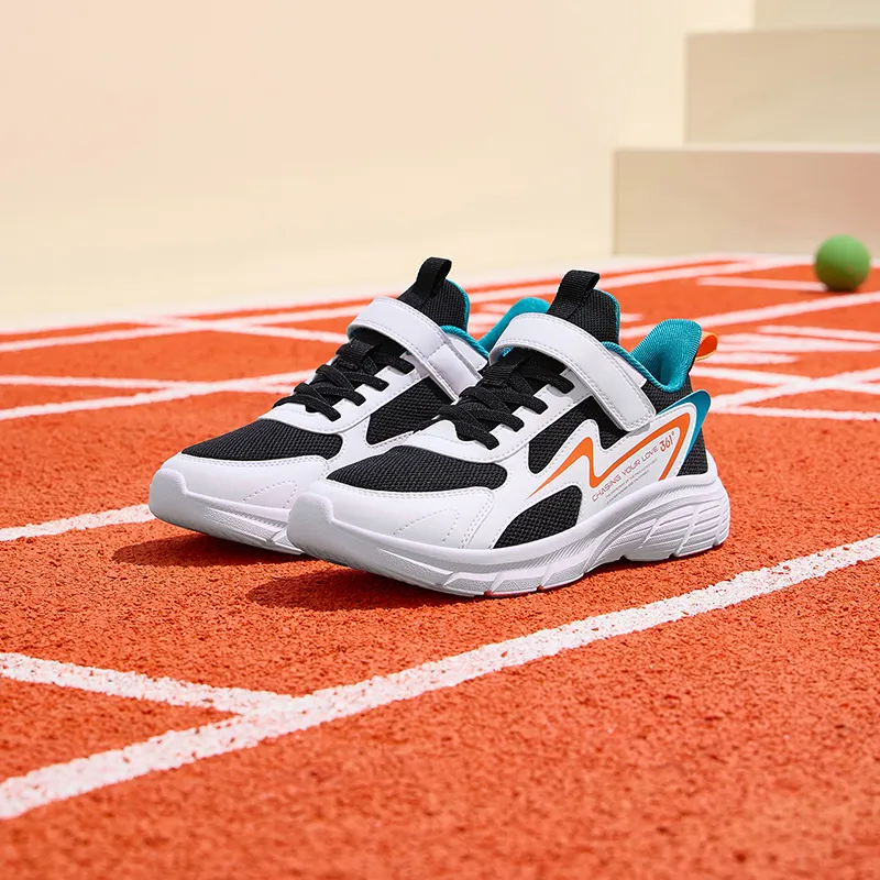 361°KIDS Slip Resistant Shock Absorbers With Abrasion Resistant Properties Kids' Running Shoes Black White Unisex-5