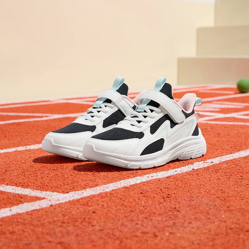 361°KIDS Slip Resistant Shock Absorbers With Abrasion Resistant Properties Kids' Running Shoes Black White Unisex-6