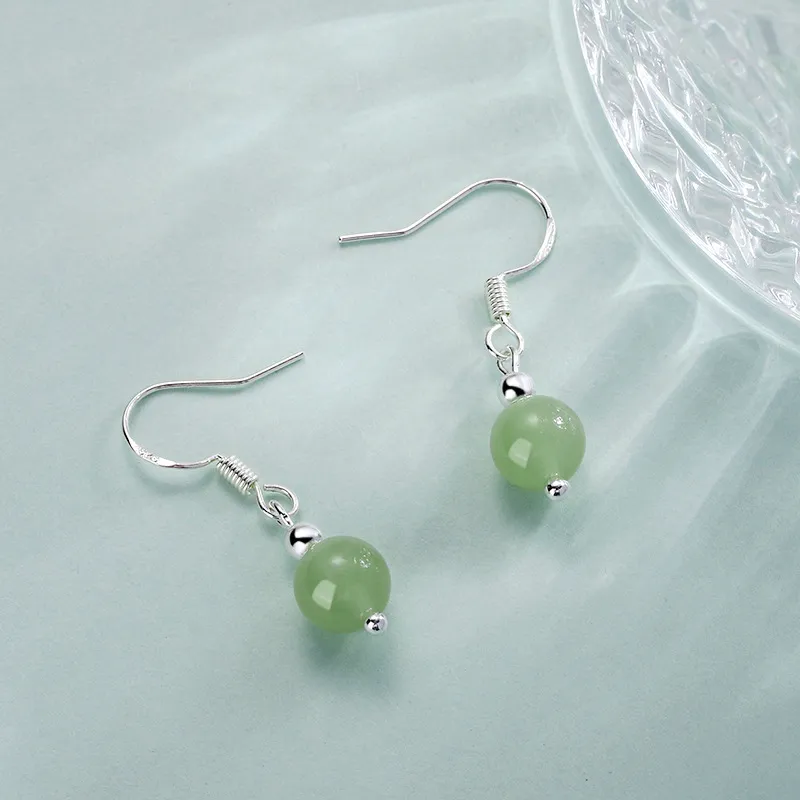 I&YOU Alloy Jade Earrings Women's-1