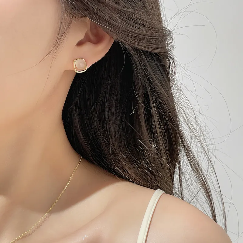 I&YOU Alloy Stud Earrings Women's-2