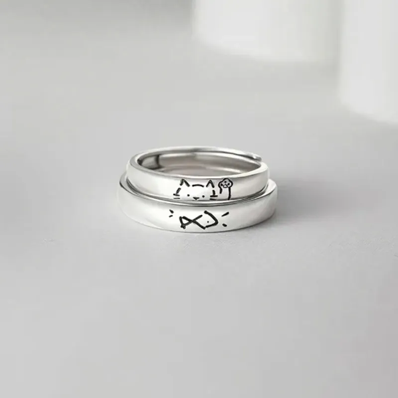 I&YOU 999 Fine Silver Rings Unisex-2