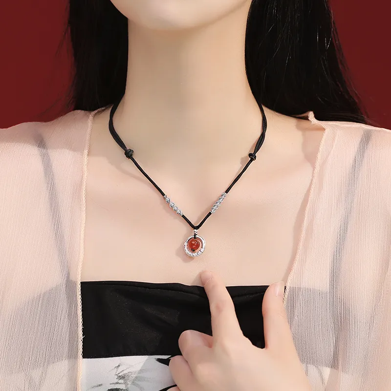 I&YOU Colored Glaze Necklaces Women's-5