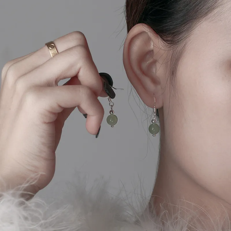 I&YOU Alloy Jade Earrings Women's-2