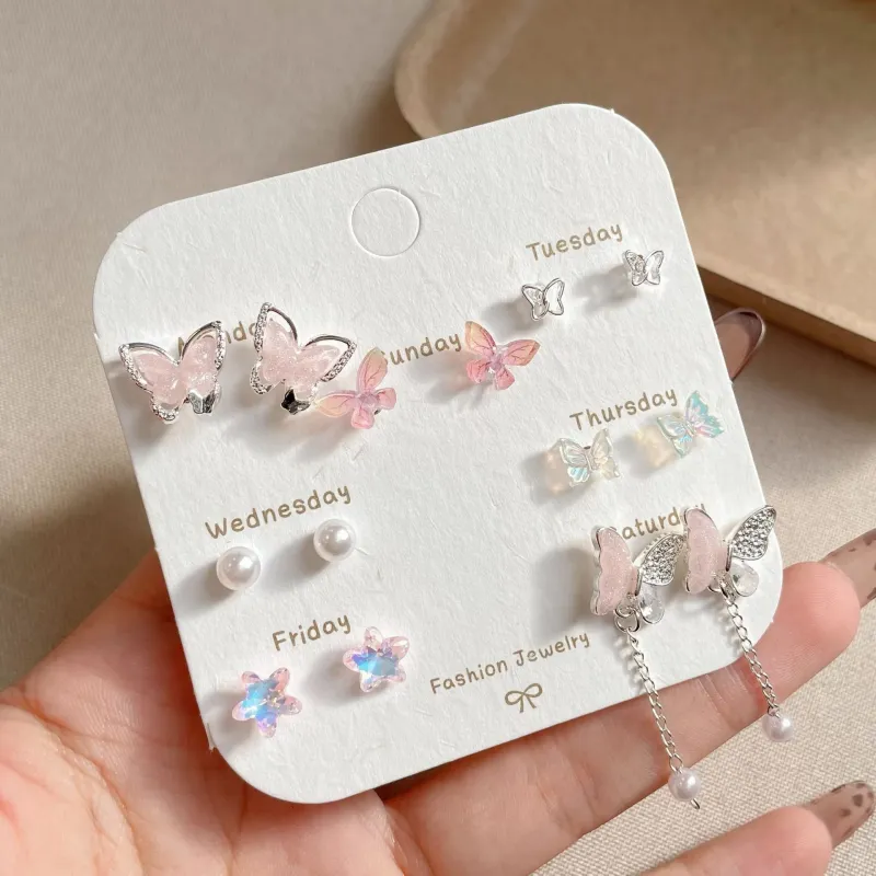 I&YOU Alloy Stud Earrings Women's-2