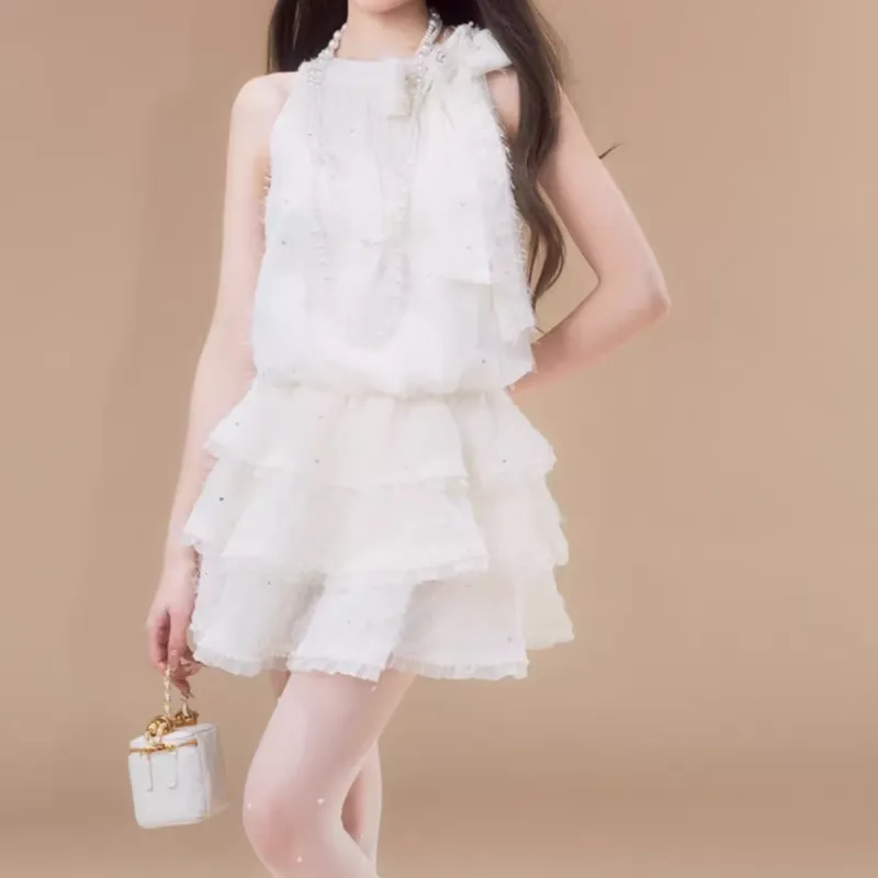Manekniv Sleeveless Dress Women's White-14