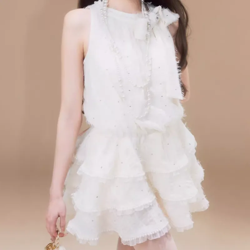 Manekniv Sleeveless Dress Women's White-16